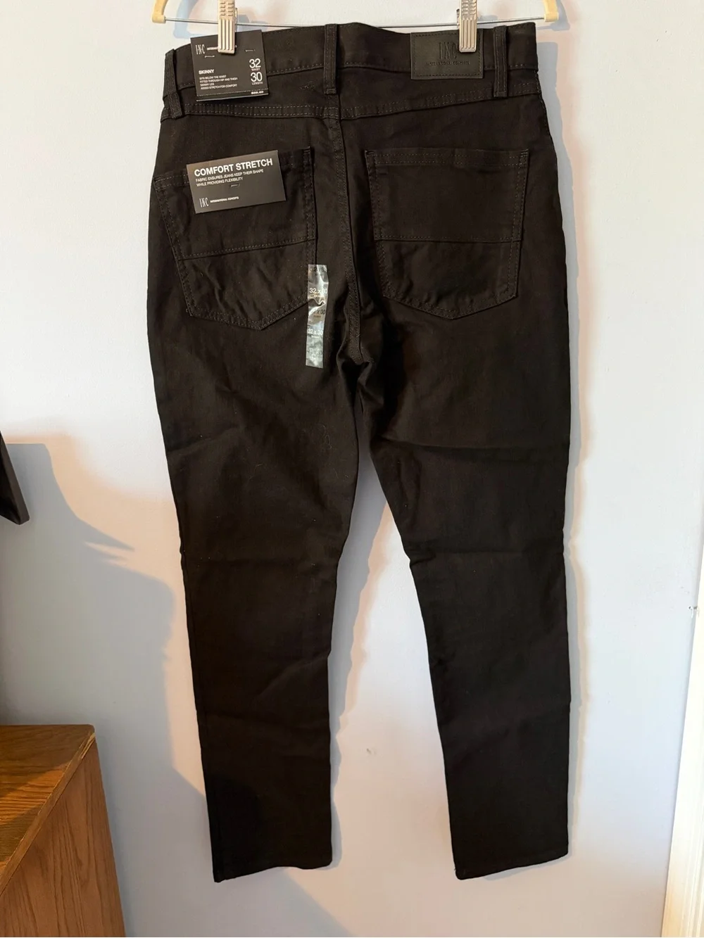 INC International Concepts Men's Black Skinny Jeans